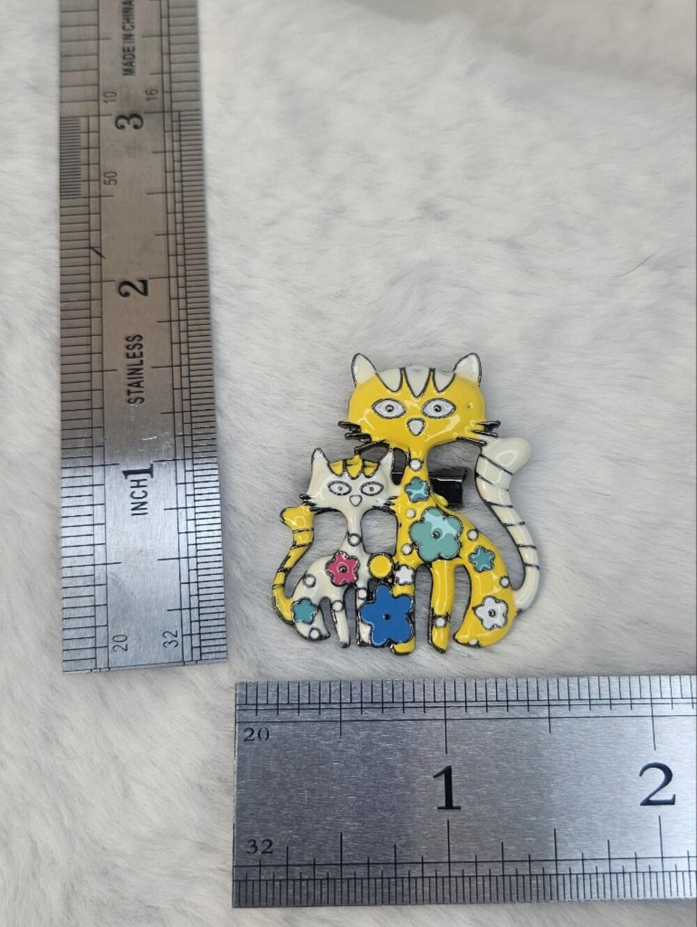 Multi Color Cat Brooch Pin - Picture 5 of 5